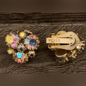 True Vintage WEISS Rainbow Round Stones Golden